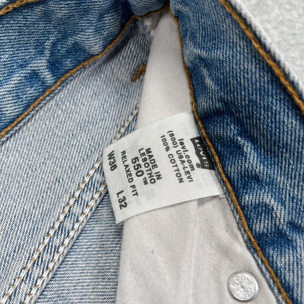 Levis 550 Jeans Mens 36x32 Blue Relaxed Fit Taper Vintage 2007 Y2K Deadstock NWT